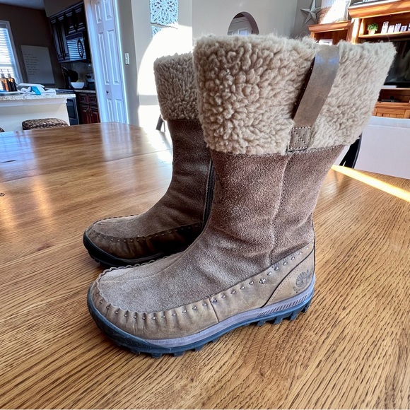 ⭐️ Timberland Earthkeepers Granby Brown Waterproof Moccasin Style Boots 6.5 M - Picture 4 of 13